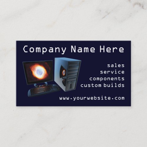 2 Computer store business cards