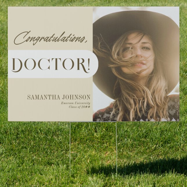 2 Congratulations Doctor Doctoral Graduation Photo Sign (Insitu)