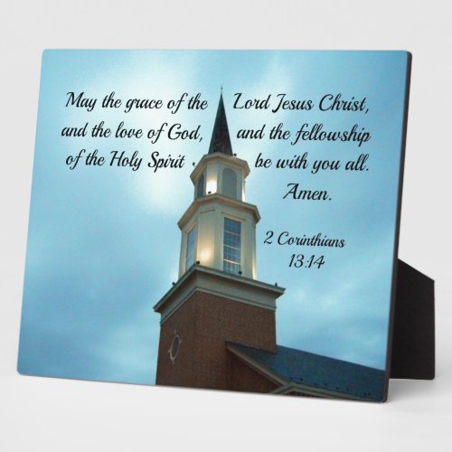 2 Cor 1314 May the grace of the Lord Jesus Plaque
