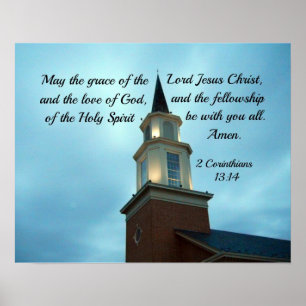 2 Cor. 13:14 May the grace of the Lord Jesus... Poster