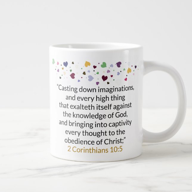 2 Corinthians 10:5 - Jumbo Mug (Right)