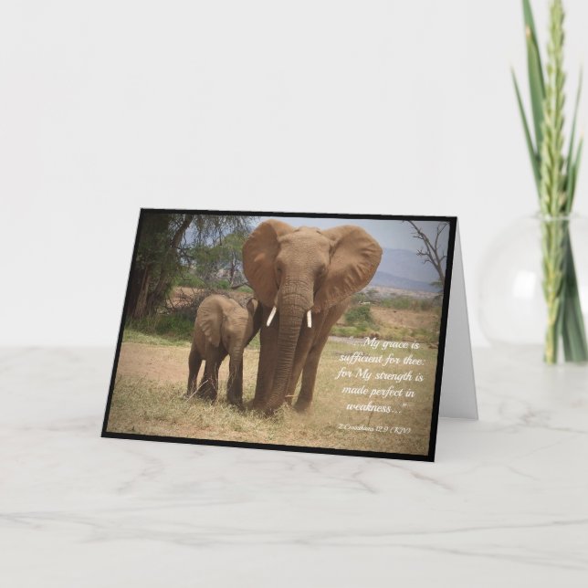 2 Corinthians 12:9 (KJV) Card  (Front)