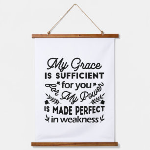 2 Corinthians 12:9 – My Grace Is Sufficient Art Hanging Tapestry