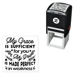 2 Corinthians 12:9 – My Grace Is Sufficient Art Self-inking Stamp