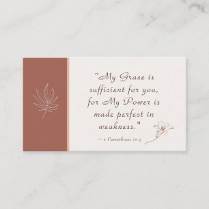 2 Corinthians 12:9 My Grace is Sufficient Business Card