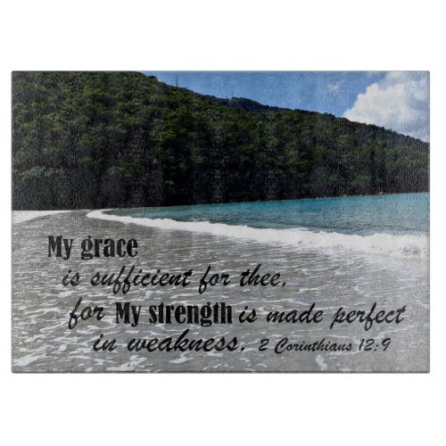 2 Corinthians 129 My grace is sufficient for thee Cutting Board