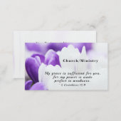 2 Corinthians 12:9 My Grace is Sufficient for You Business Card (Front/Back)