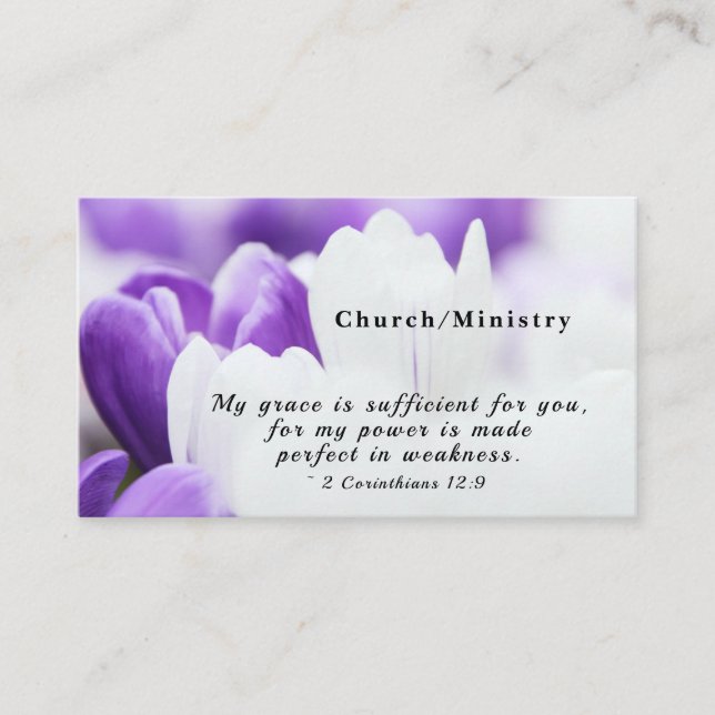 2 Corinthians 12:9 My Grace is Sufficient for You Business Card (Front)