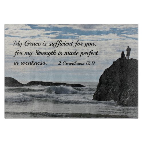 2 Corinthians 129 My grace is sufficient for you Cutting Board
