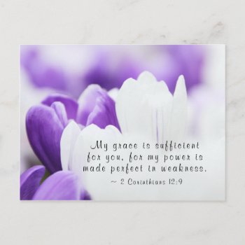 2 Corinthians 12:9 My Grace Is Sufficient For You Postcard by CChristianDesigns at Zazzle
