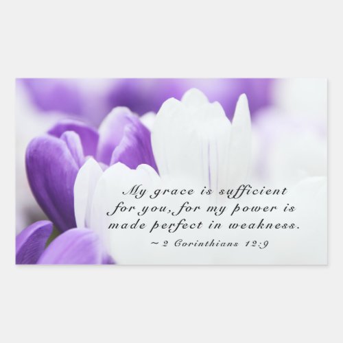 2 Corinthians 129 My Grace is Sufficient for You Rectangular Sticker