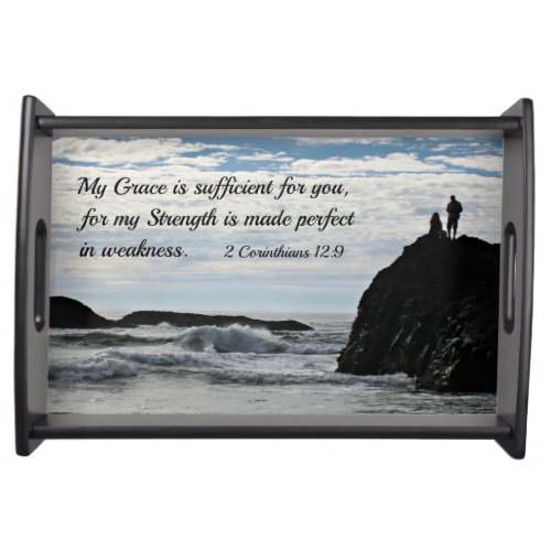 2 Corinthians 129 My grace is sufficient for you Serving Tray