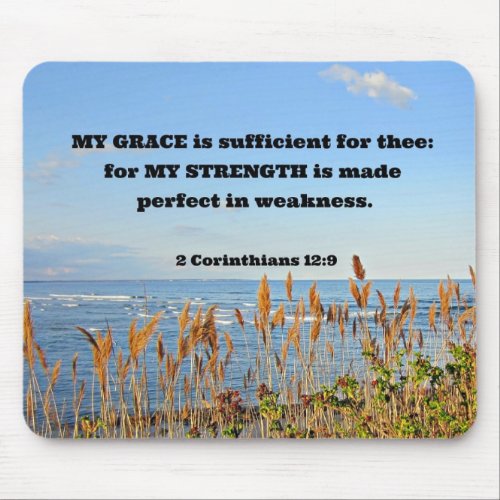 2 Corinthians 129 My Grace is sufficient  Mouse Pad