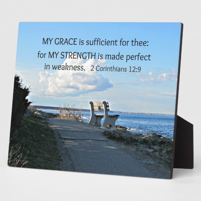 2 Corinthians 12:9 My Grace is sufficient ... Plaque (Side)