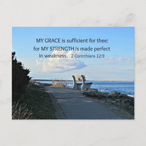 2 Corinthians 129 My Grace is sufficient  Postcard