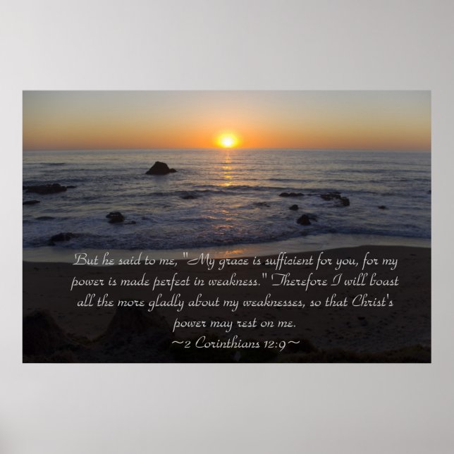 2 Corinthians 12:9 Poster (Front)