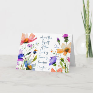 2 Corinthians 3:17 Freedom Bible Verse Card