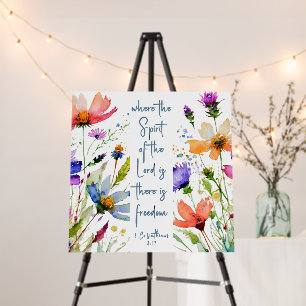 2 Corinthians 3:17 Freedom Bible Verse Foam Board