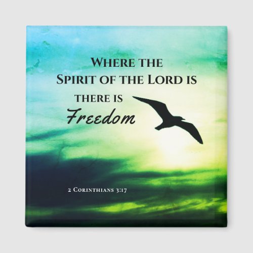 2 Corinthians 317 Freedom Bible Verse  Magnet