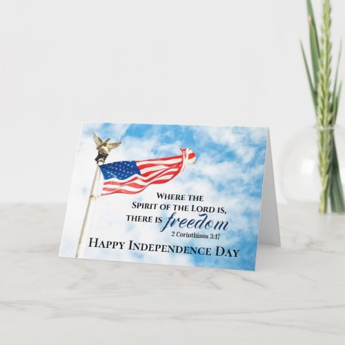 2 Corinthians 317 Freedom Independence Day Bible Card