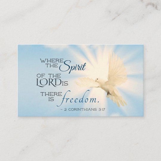 2 Corinthians 317 There Is Freedom Bible Verse Business Card