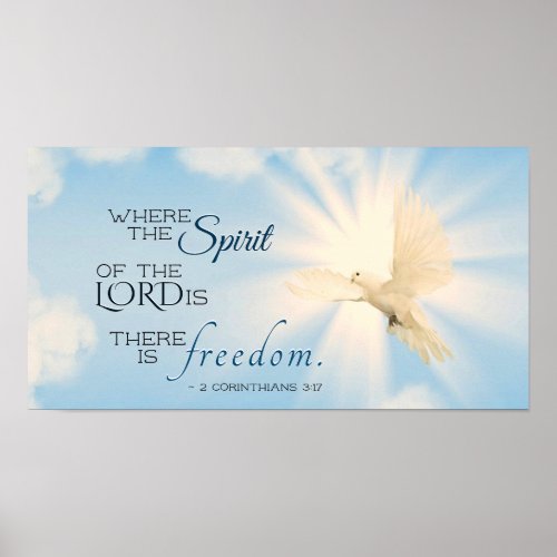 2 Corinthians 317 there is Freedom Bible Verse Poster