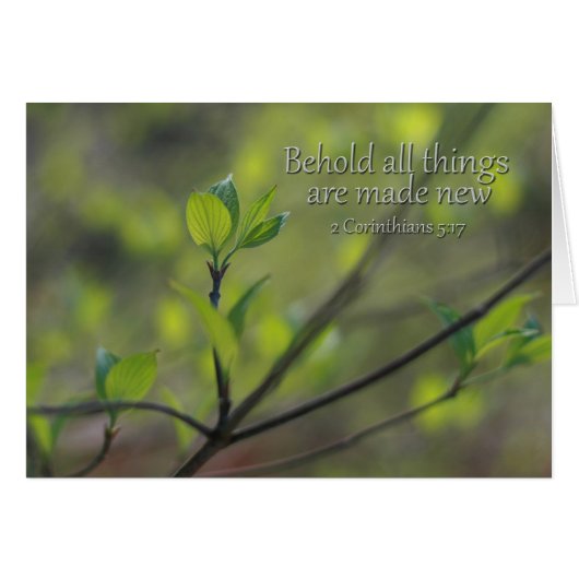 2 Corinthians 5:17 Behold all things new Cards (Front Horizontal)