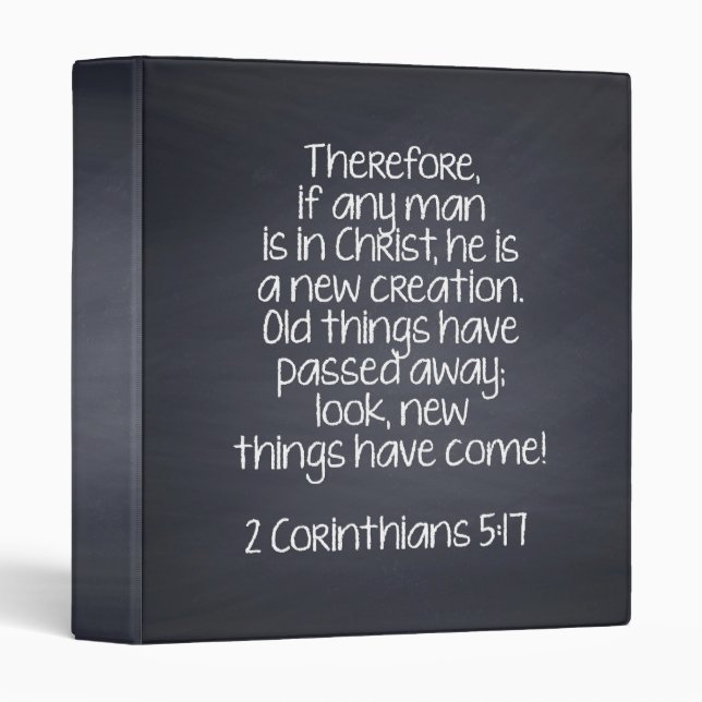 2 Corinthians 5:17 Bible Verse Binder (Front/Spine)