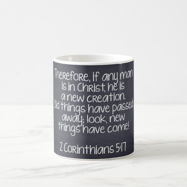 2 Corinthians 5:17 Bible Verse Coffee Mug (Center)