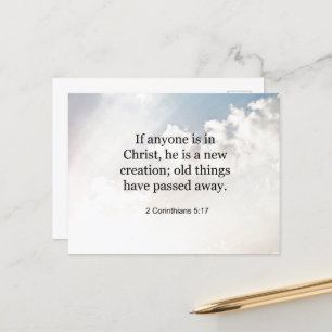 2 Corinthians 5:17, Bible verse, Postcard
