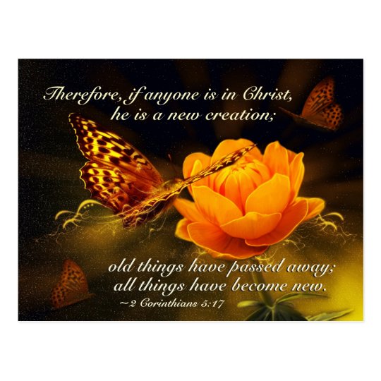 2 Corinthians 517 If Anyone Is In Christ Bible Postcard