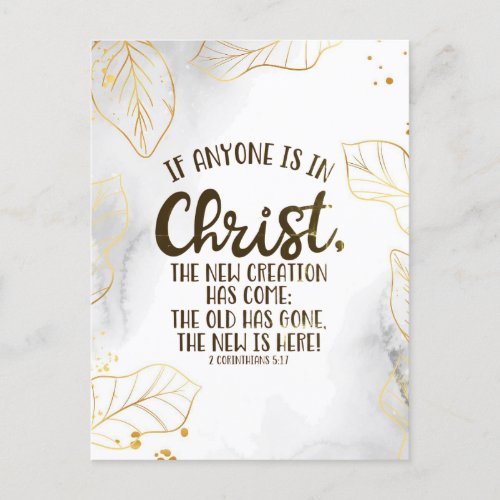 2 Corinthians 517 If Anyone is in Christ  Postcard