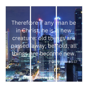 2 Corinthians 5:17 KJV Bible Verse Pic Wall Art