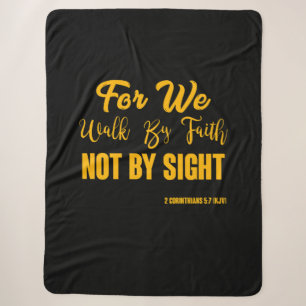 2 Corinthians 5:7 Bible Verse KJV Quote Sherpa Blanket