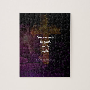 2 Corinthians 5:7 Bible Verse Quote About Faith Jigsaw Puzzle