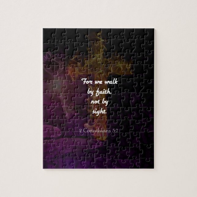 2 Corinthians 5:7 Bible Verse Quote About Faith Jigsaw Puzzle (Vertical)