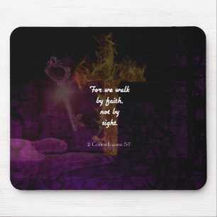 2 Corinthians 5:7 Bible Verse Quote About Faith Mouse Pad