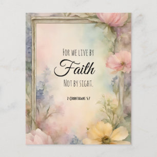 2 Corinthians 5:7 Christian Bible Verse Art Flyer