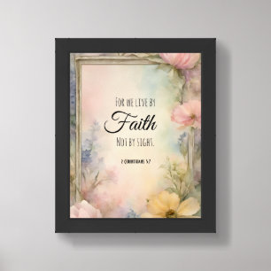2 Corinthians 5:7 Christian Bible Verse Art Framed Art