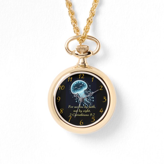 2 Corinthians 5:7 Jelly fish smiling at you Watch (Front)
