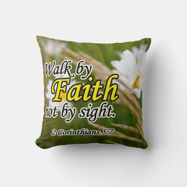 2 Corinthians 5:7 Pillow (Front)