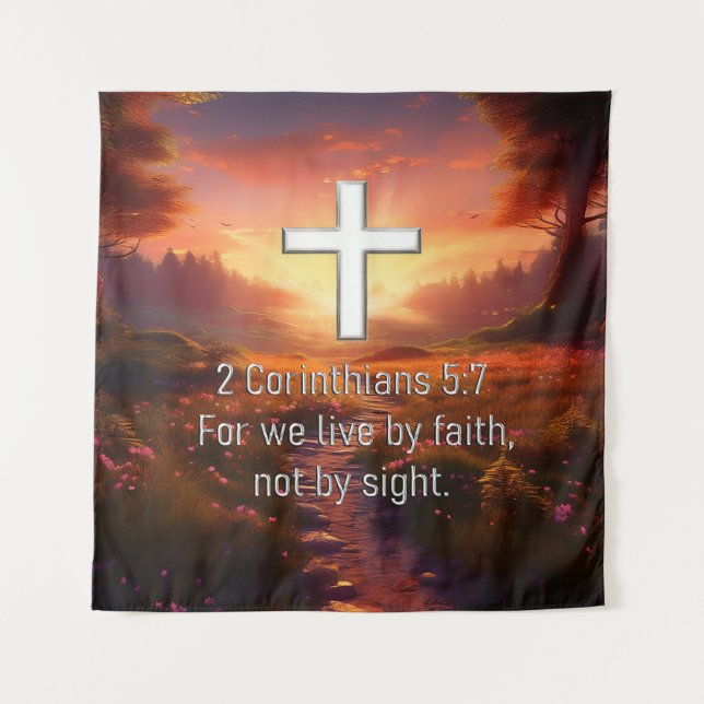 2 Corinthians 5:7 Tapestry (Front)