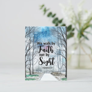 2 Corinthians 5:7 Walk by Faith Bible Flat Card