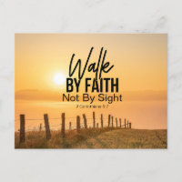 2 Corinthians 5:7 Walk by Faith Bible Verse Sunset