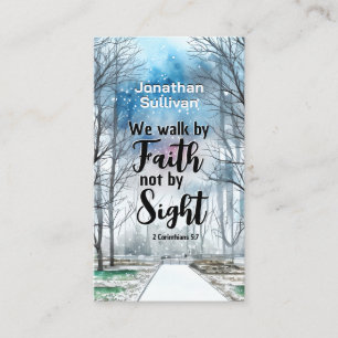 2 Corinthians 5:7 Walk by Faith not by Sight  Business Card