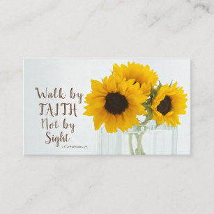 2 Corinthians 5:7 Walk by Faith not by Sight Business Card