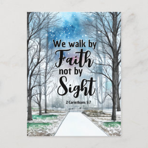 2 Corinthians 5:7 Walk by Faith Not by Sight Postcard