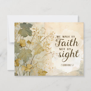 2 Corinthians 5:7 We Walk by Faith Bible Flat Card