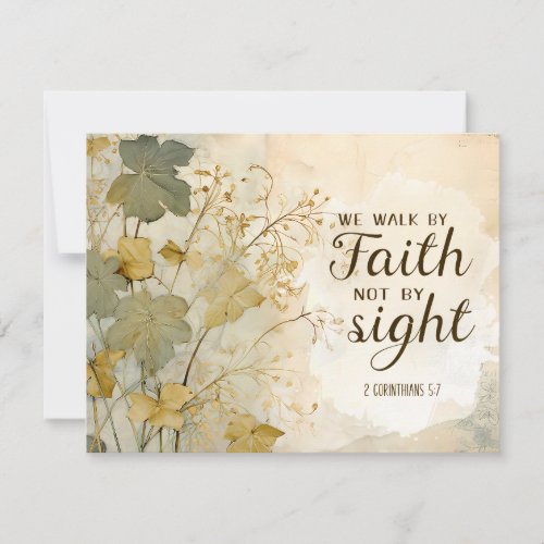2 Corinthians 57 We Walk by Faith Bible Flat Card