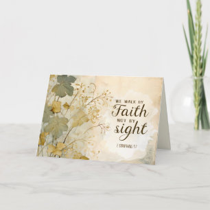 2 Corinthians 5:7 We Walk by Faith Bible Verse Card